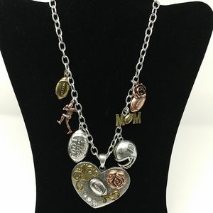 NWT Football Mom Charm Necklace